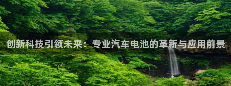 优发国际官网手机版下载安卓：创新科技引领未来：专业汽车电池的革新与应用前景
