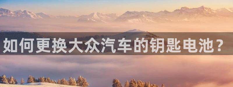 优发国际网站：如何更换大众汽车的钥匙电池？